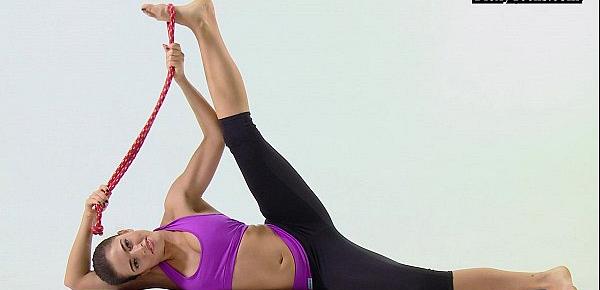 Tonya the hot gymnast makes incredible poses